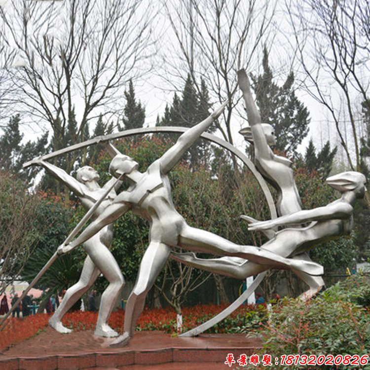 不锈钢奥运会运动项目人物雕塑