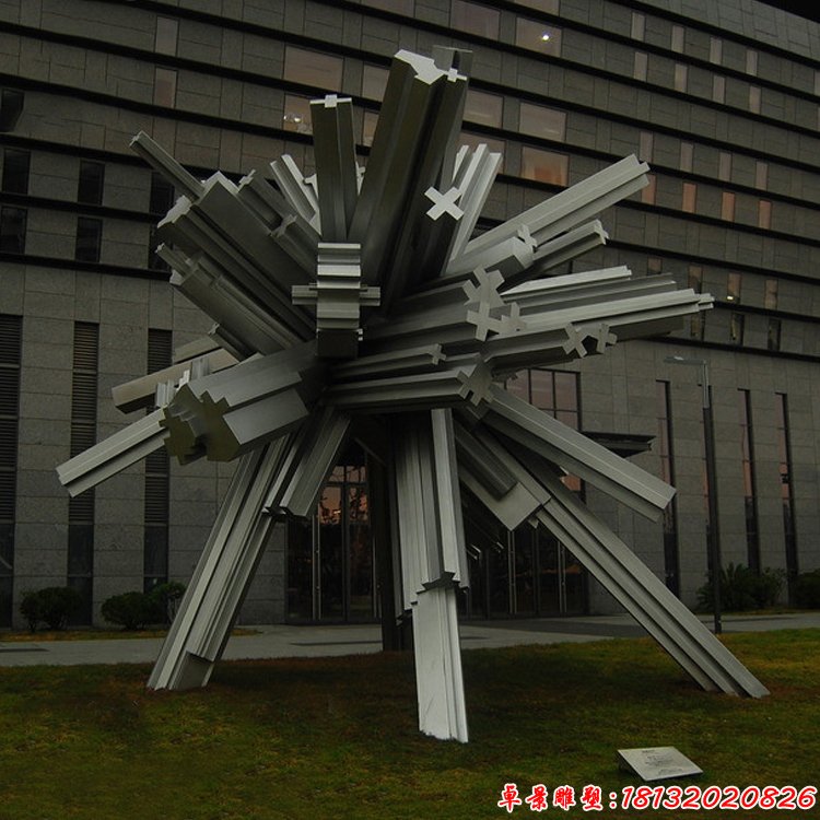 不锈钢抽象雪花雕塑