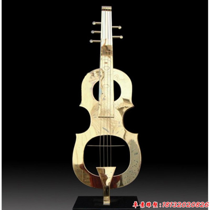 不锈钢大提琴雕塑