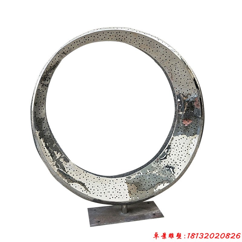 不锈钢镜面细碎灯光圆环 (2)