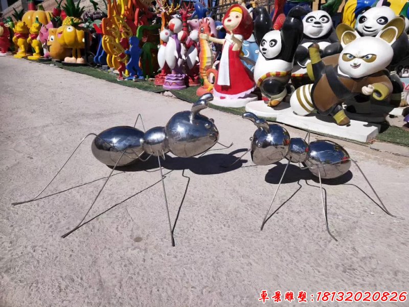 不锈钢昆虫蚂蚁雕塑 (2)