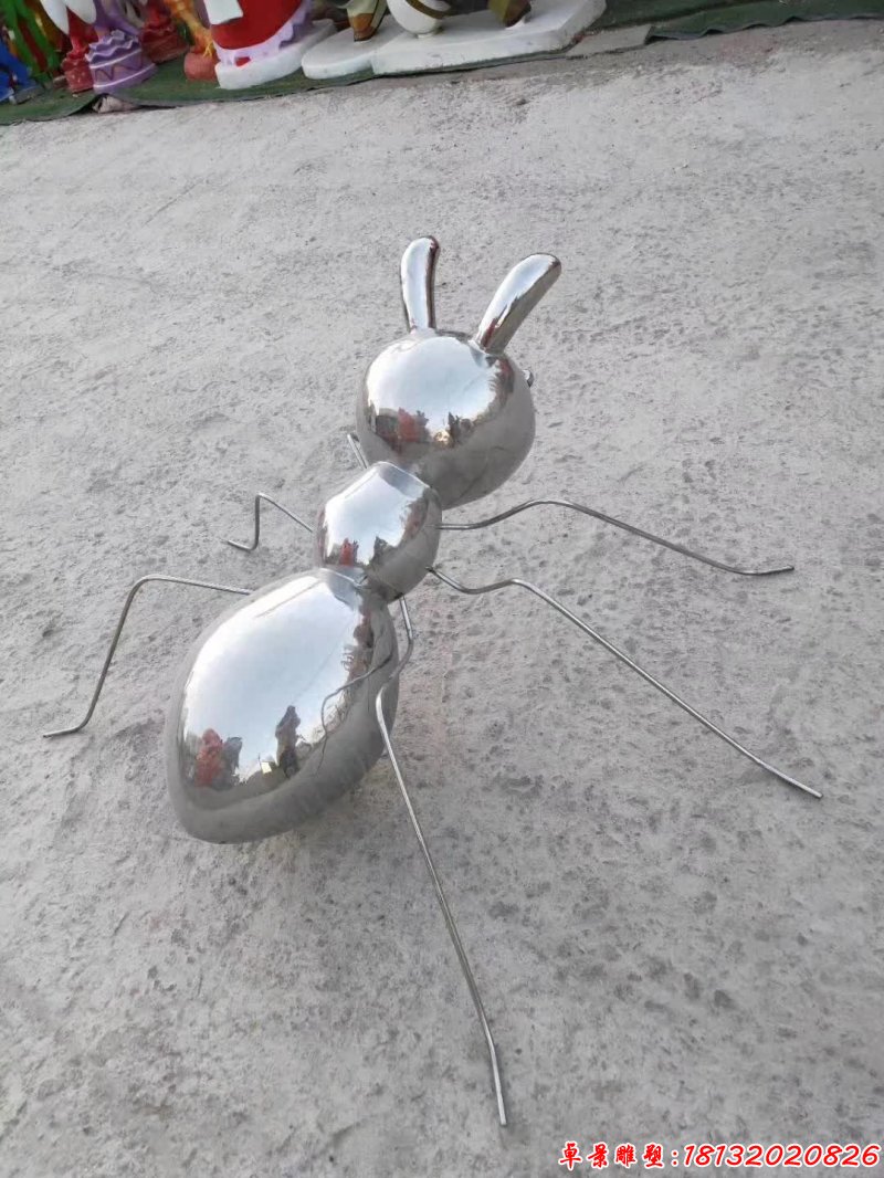 不锈钢昆虫蚂蚁雕塑