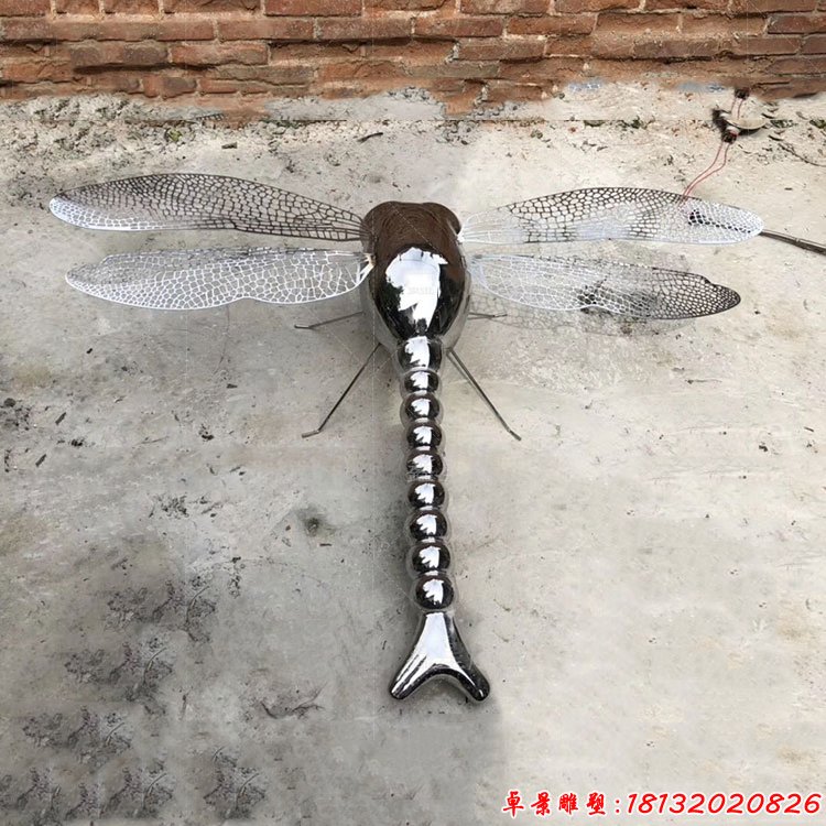不锈钢昆虫蜻蜓雕塑