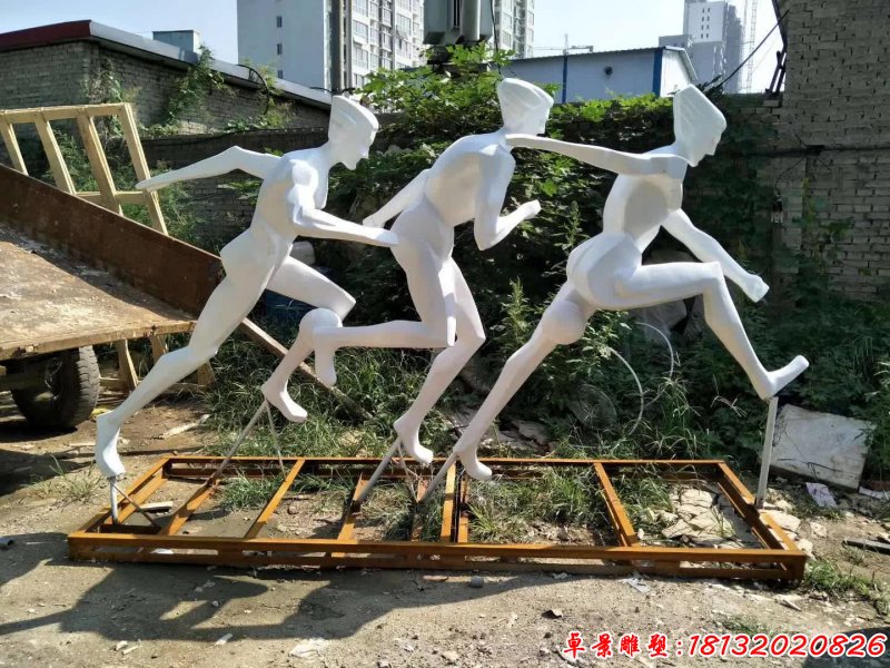 不锈钢赛跑运动员雕塑