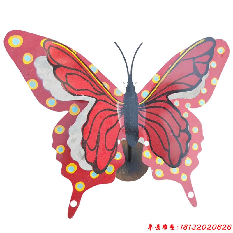 不锈钢彩色蝴蝶雕塑