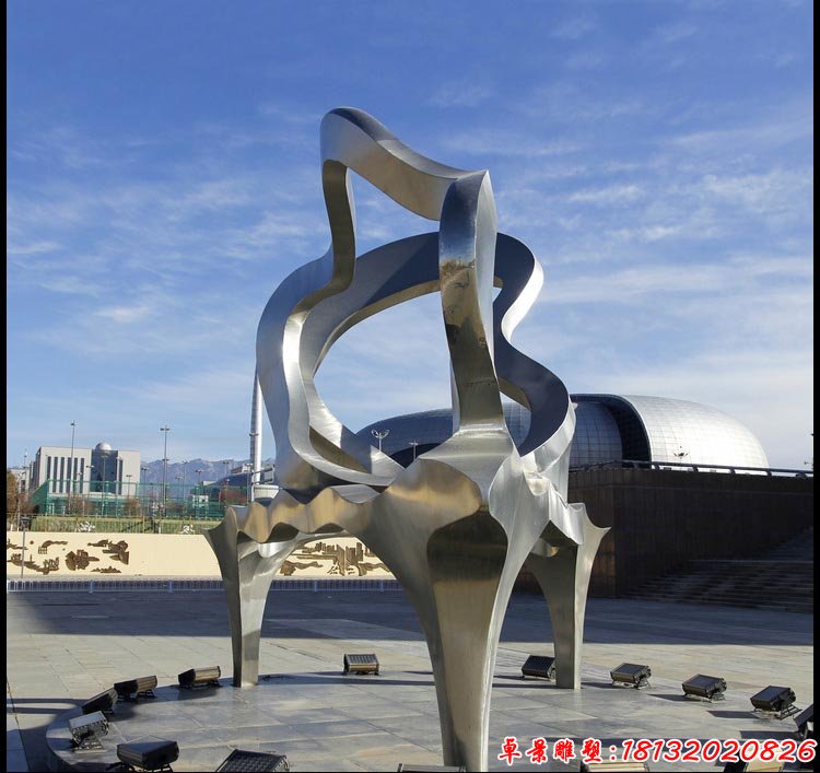 不锈钢抽象钢琴雕塑 广场景观雕塑