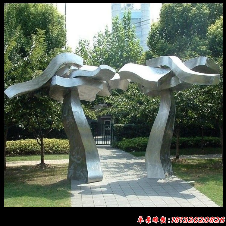 不锈钢景观抽象树雕塑