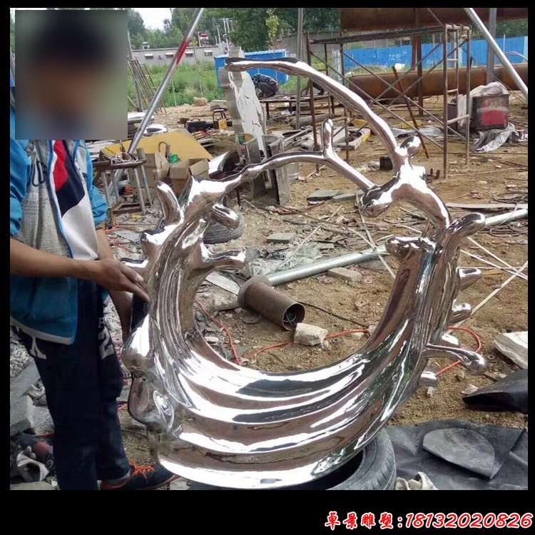 不锈钢抽象水花,公园景观雕塑