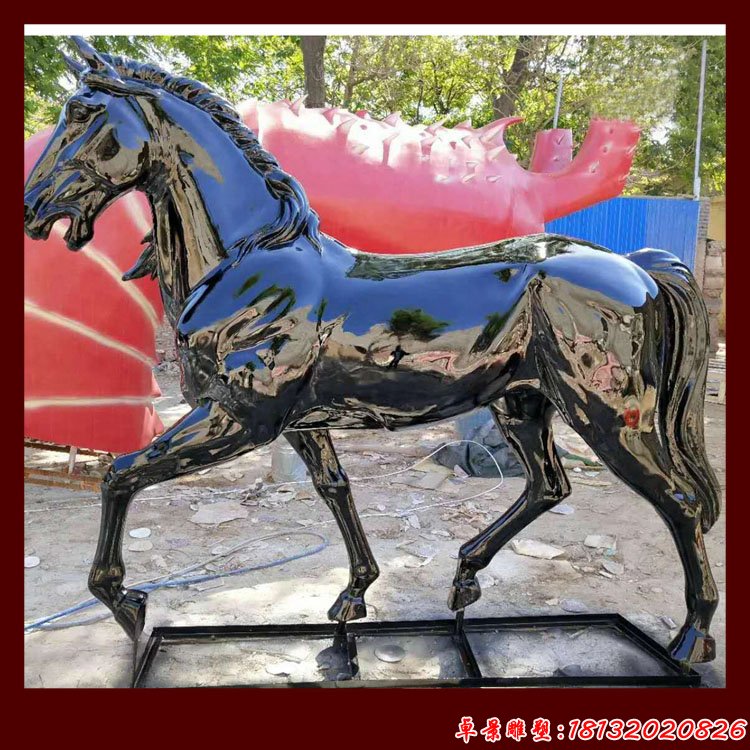 不锈钢广场马动物雕塑