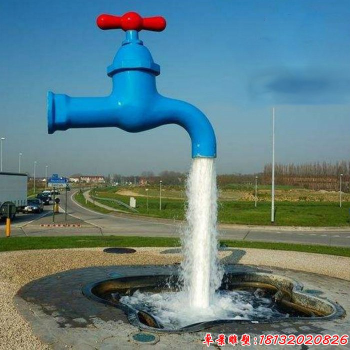 不锈钢流水的水管雕塑 公园景观雕塑