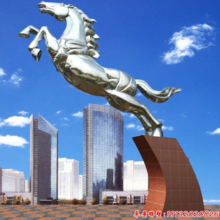 大型不锈钢奔马雕塑城市不锈钢雕塑