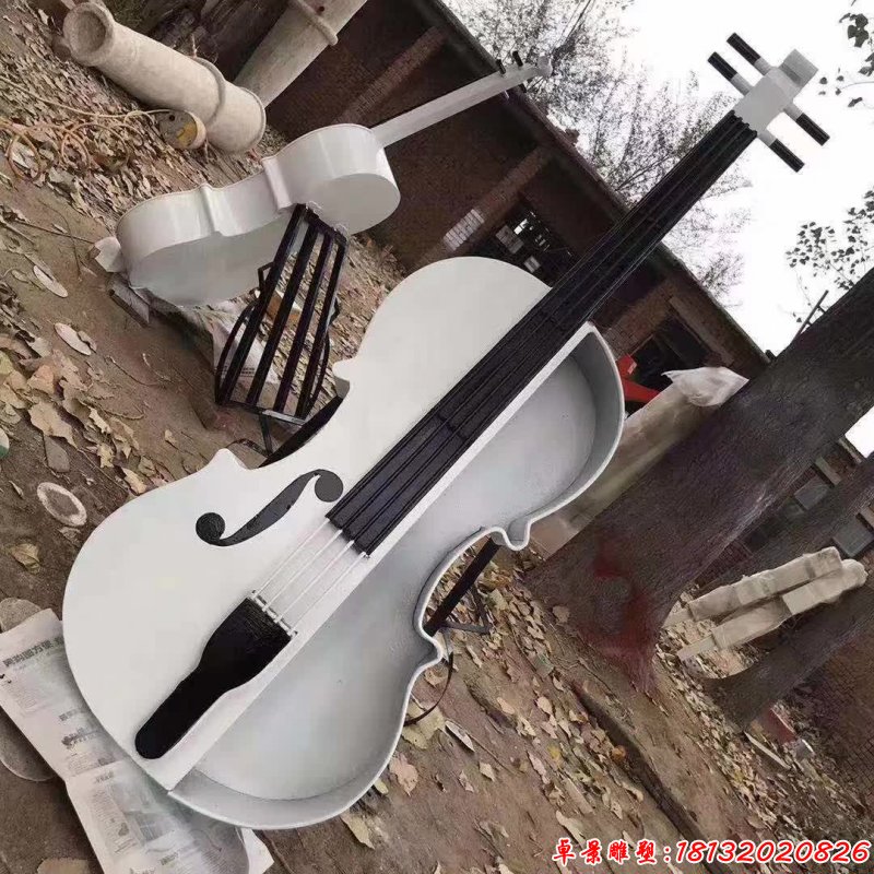 不锈钢抽象大提琴雕塑 (4)