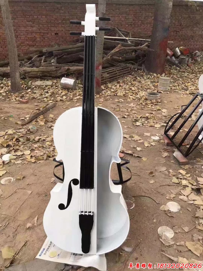 不锈钢抽象大提琴雕塑 (6)