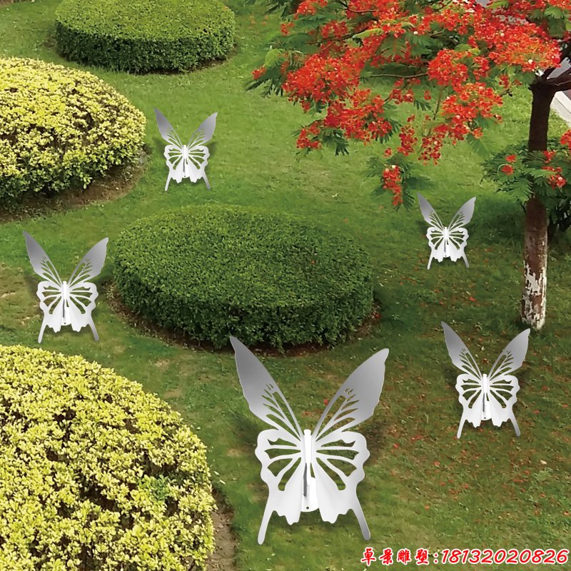 不锈钢抽象蝴蝶艺术造型雕塑