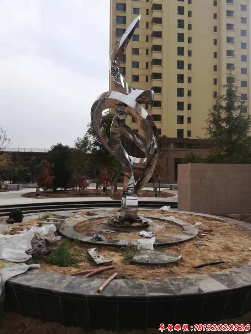 不锈钢创意抽象艺术造型雕塑