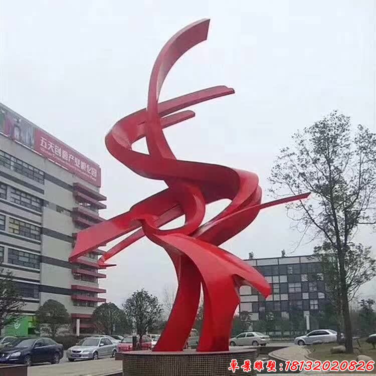 广场抽象凤凰不锈钢雕塑