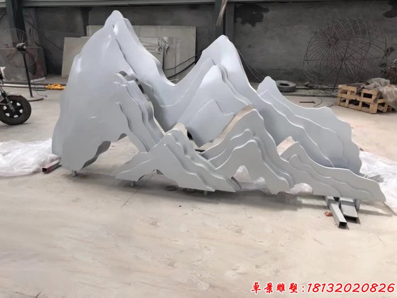 不锈钢假山抽象艺术造型雕塑