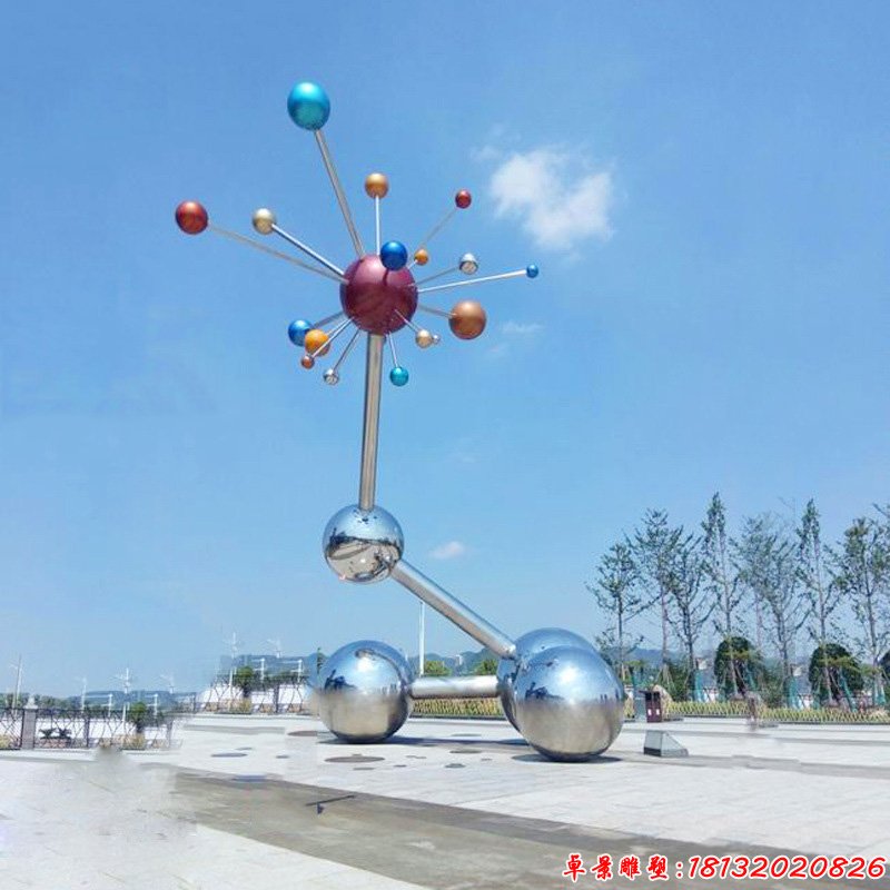 公园不锈钢圆球雕塑
