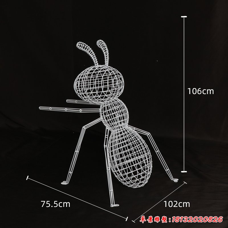 蚂蚁不锈钢镂空雕塑 (2)