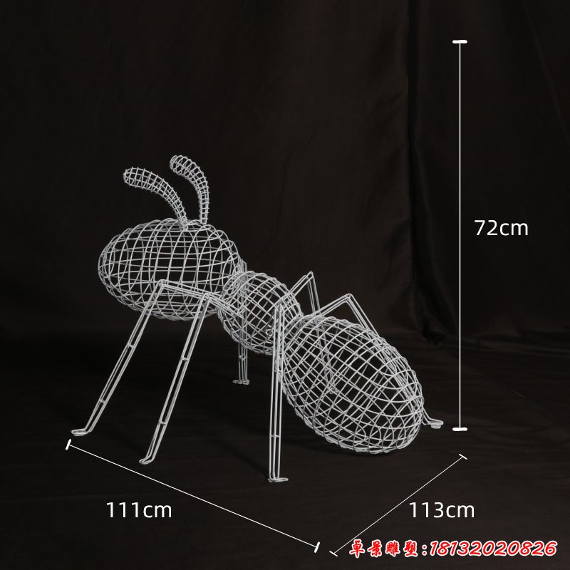 蚂蚁不锈钢镂空雕塑 (3)
