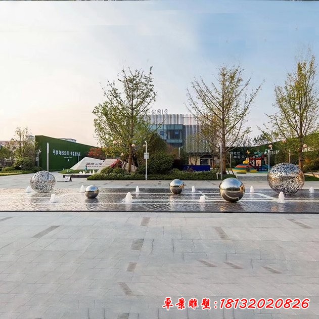 不锈钢广场球形景观雕塑