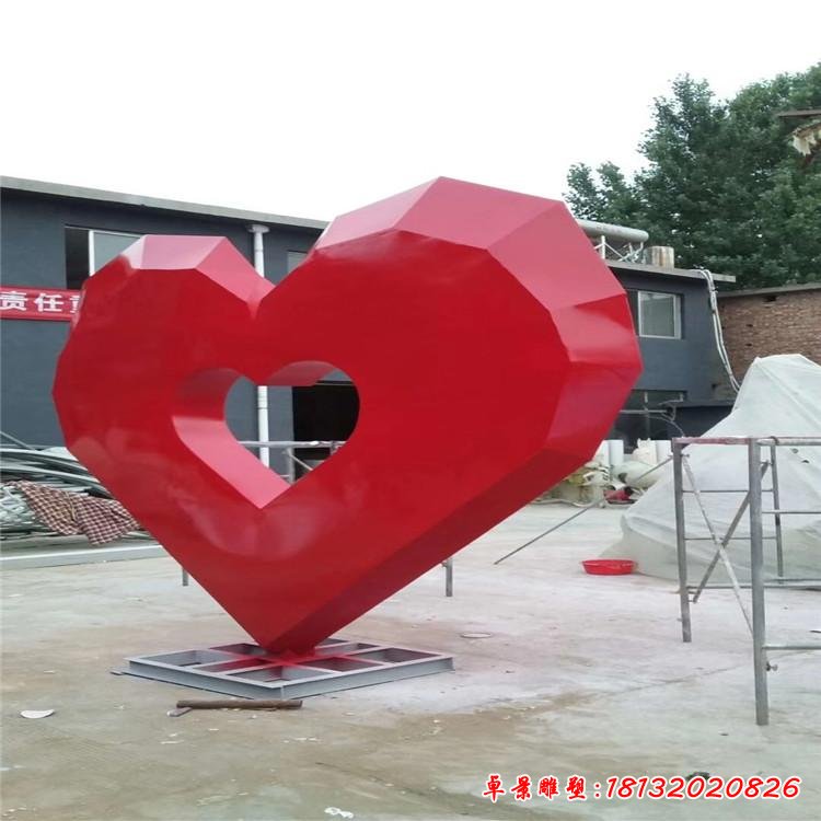不锈钢爱心标志雕塑