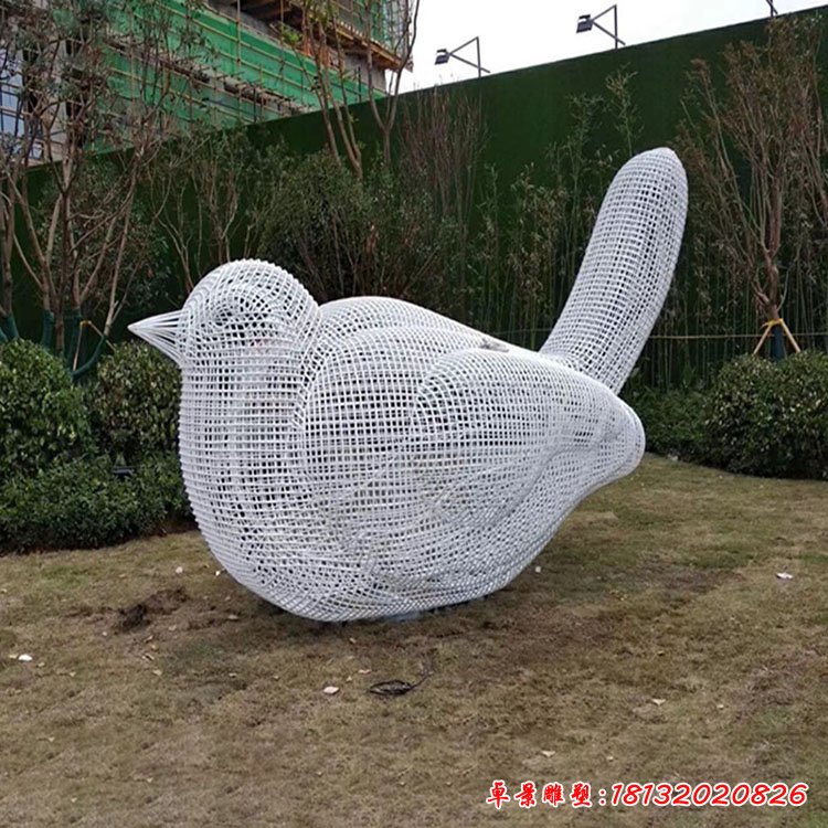 公园镂空鸟不锈钢雕塑