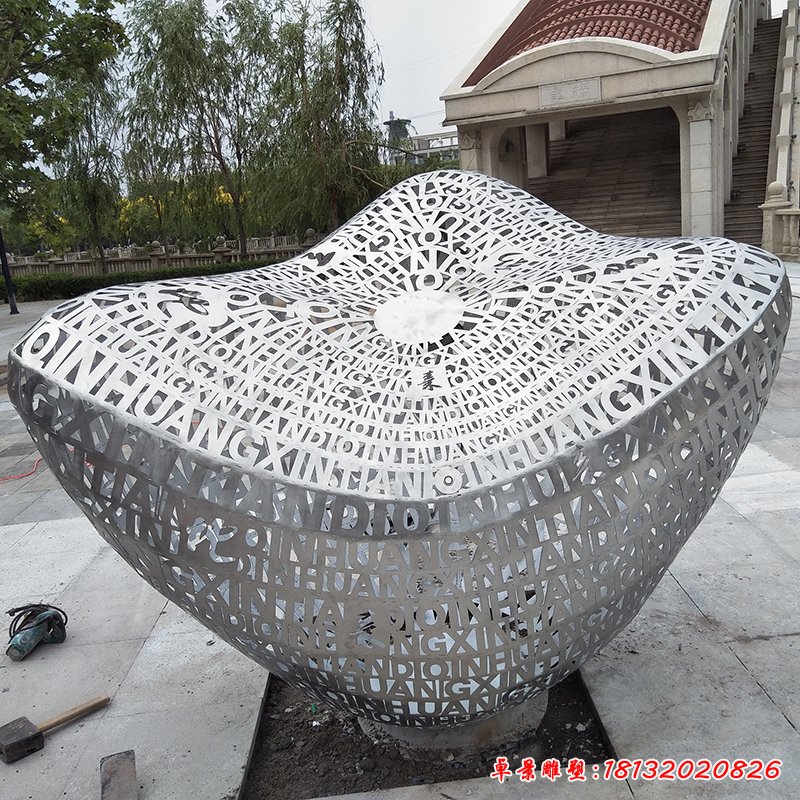 不锈钢元宝雕塑