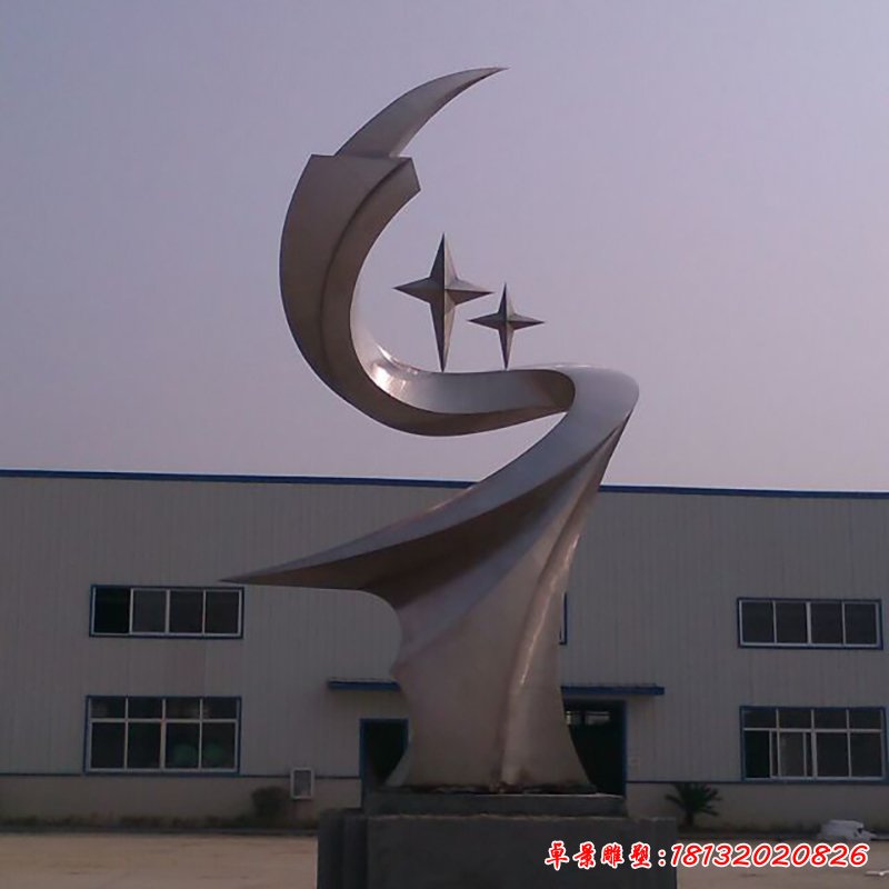 不锈钢校园光明景观雕塑