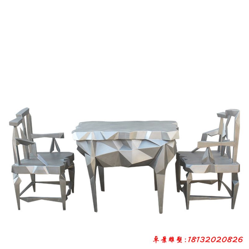 不锈钢座椅景观雕塑