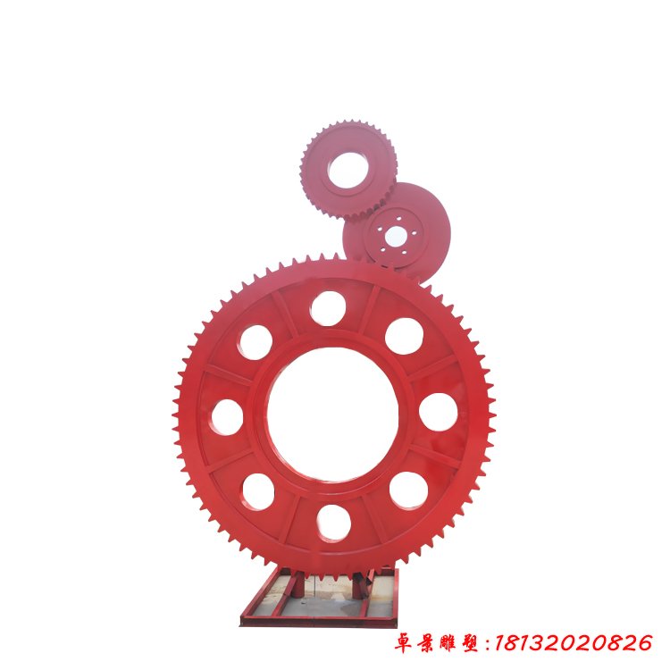 企业不锈钢抽象齿轮雕塑 (4)