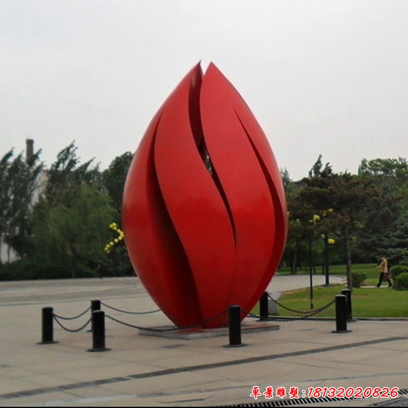 不锈钢抽象树叶雕塑,广场景观不锈钢