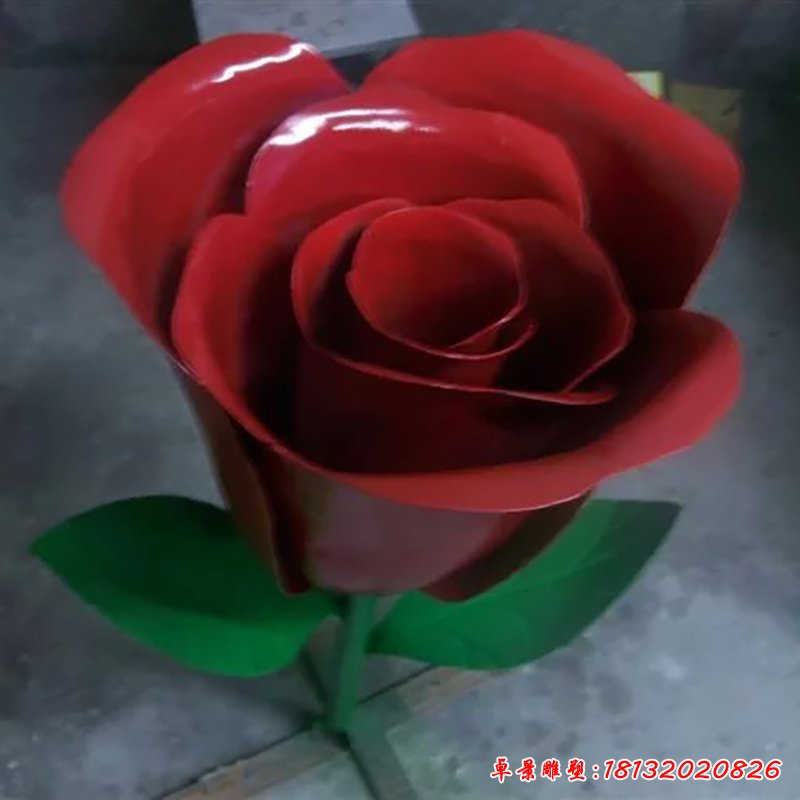 不锈钢玫瑰花,景观不锈钢雕塑 (1)