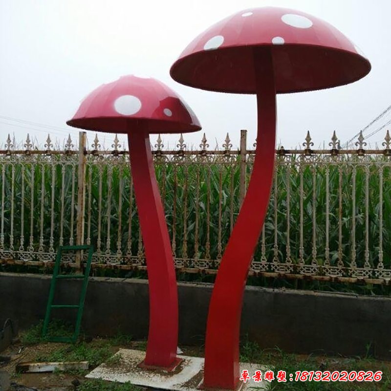 不锈钢蘑菇景观雕塑
