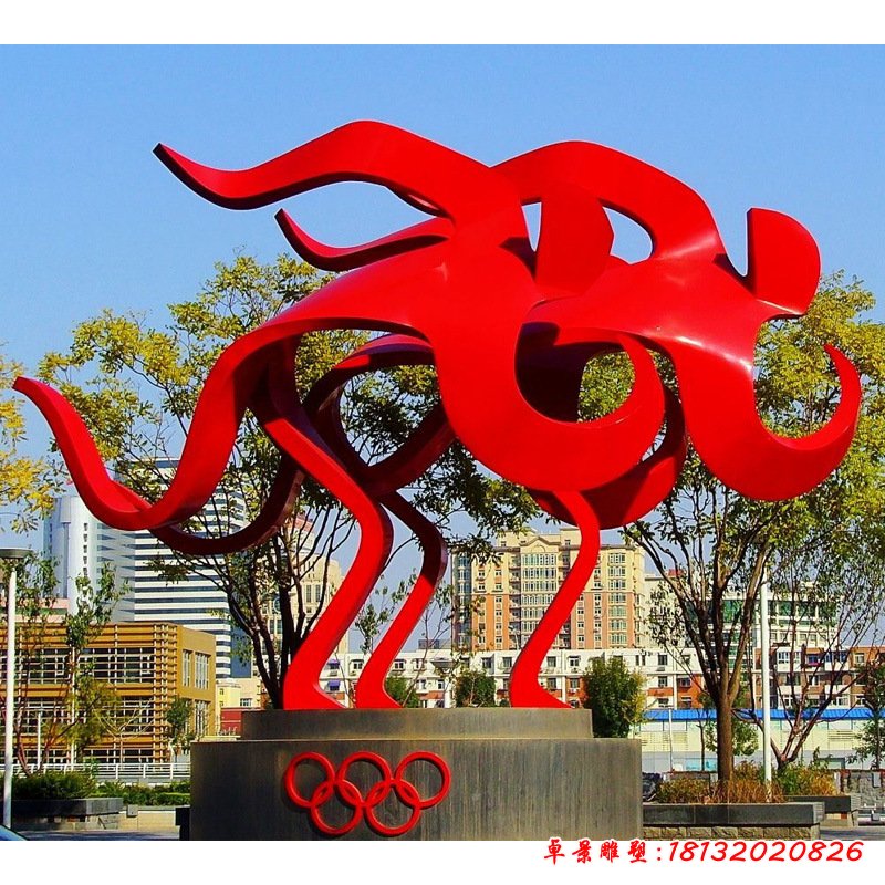 不锈钢奥运抽象景观雕塑