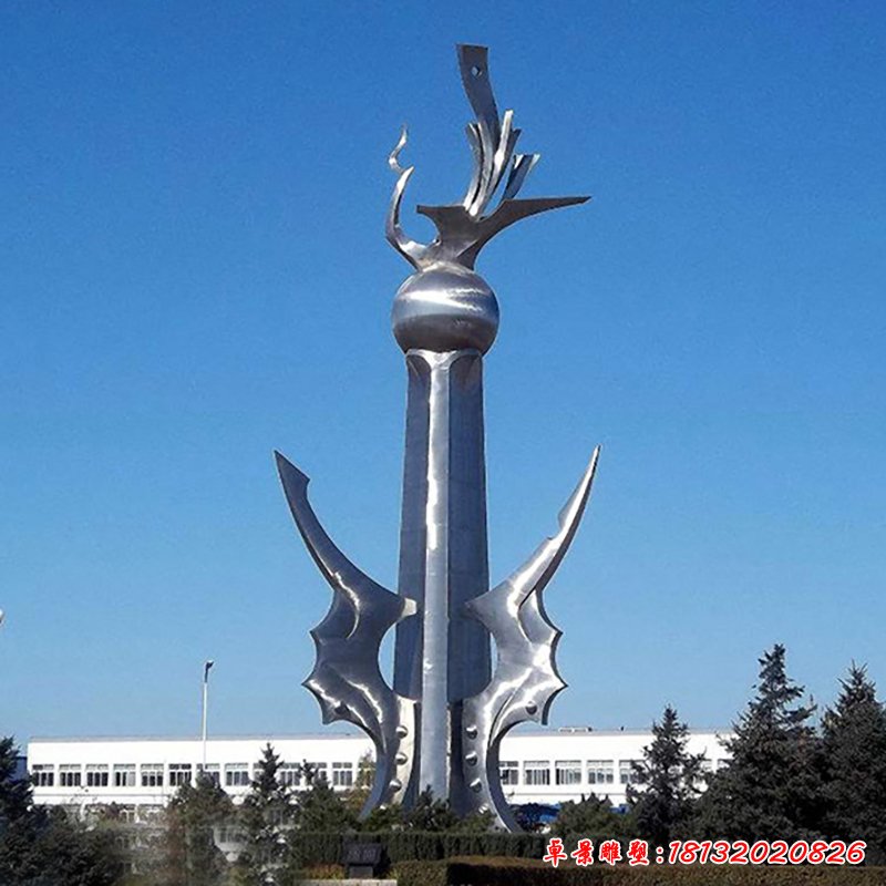 不锈钢抽象雕塑 广场科技雕塑
