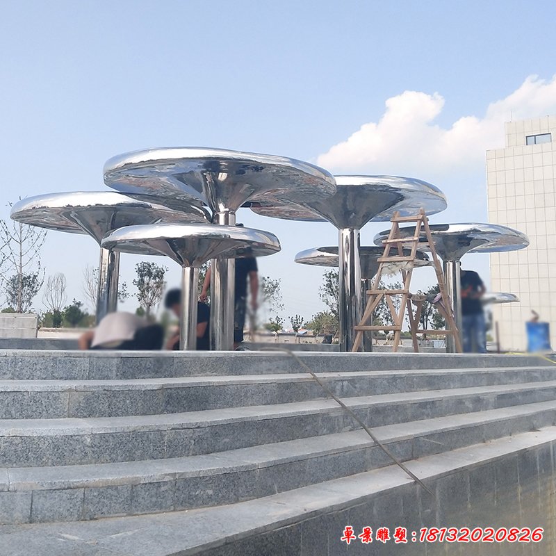 不锈钢蘑菇雕塑