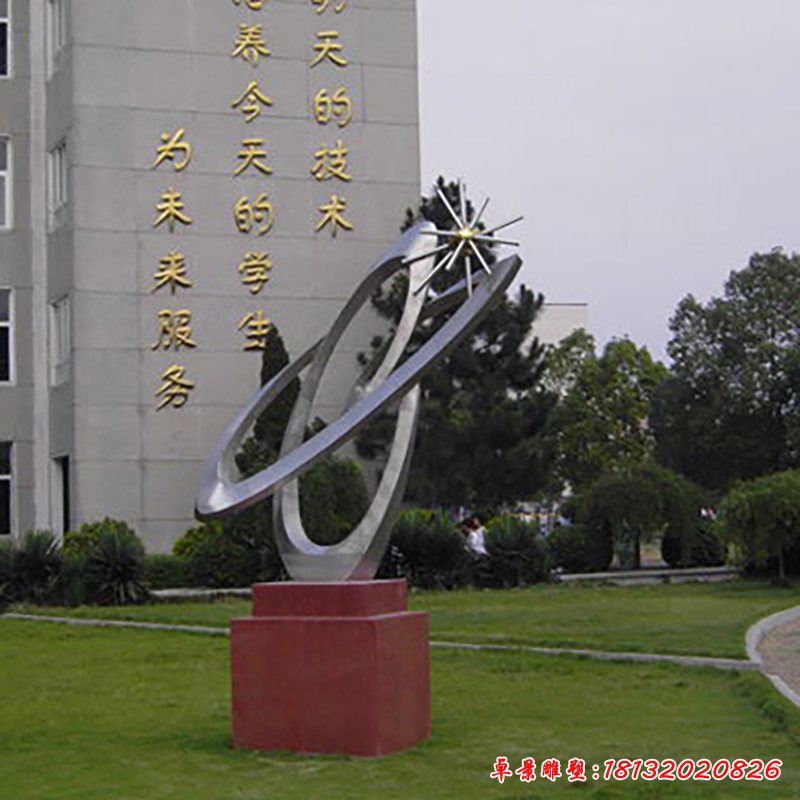 不锈钢抽象雕塑,不锈钢企业雕塑,不锈钢校园雕塑
