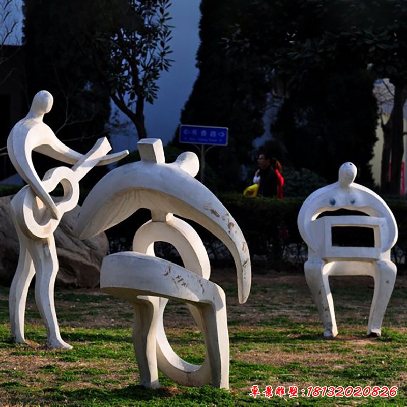 不锈钢乐队雕塑，不锈钢公园人物雕塑