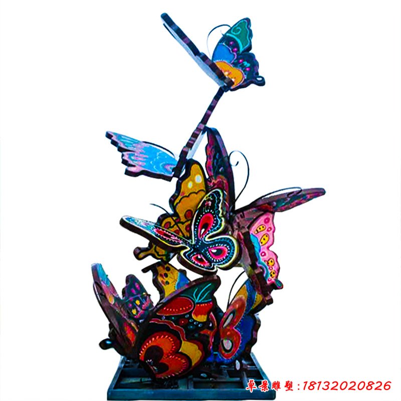 不锈钢抽象蝴蝶景观雕塑