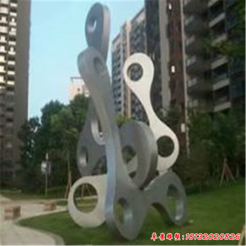 不锈钢字母齿轮雕塑