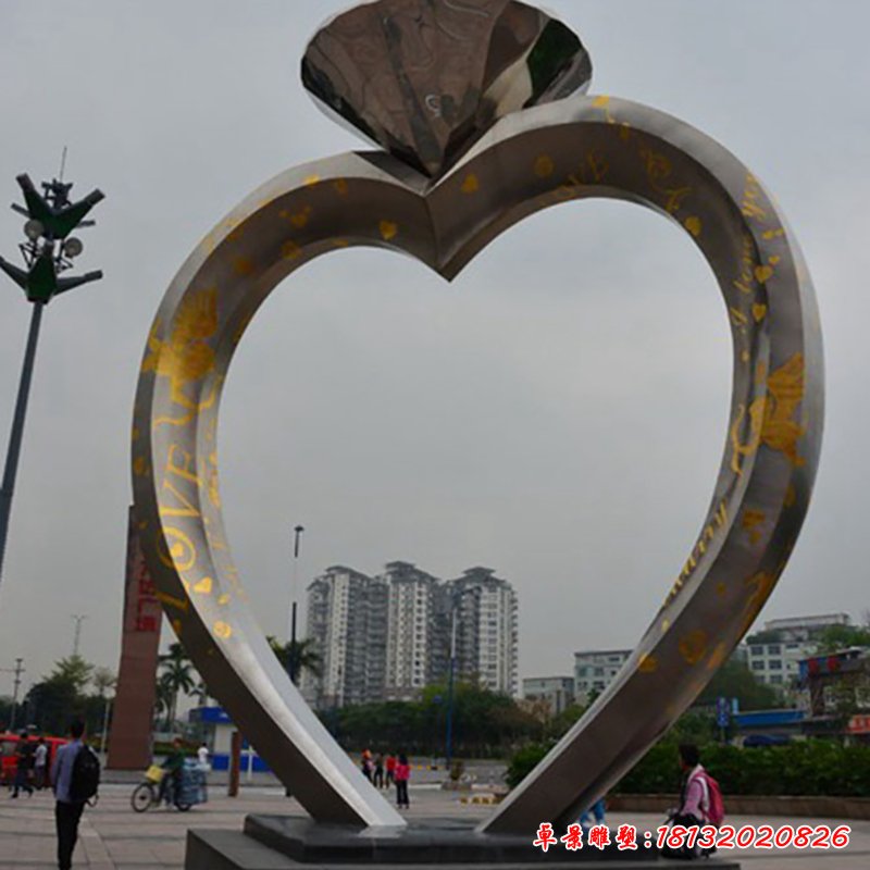不锈钢钻戒  广场景观雕塑