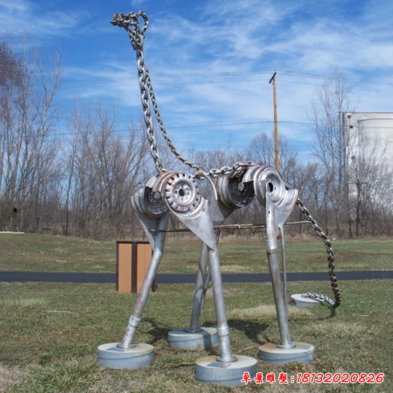 不锈钢恐龙雕塑 (3)