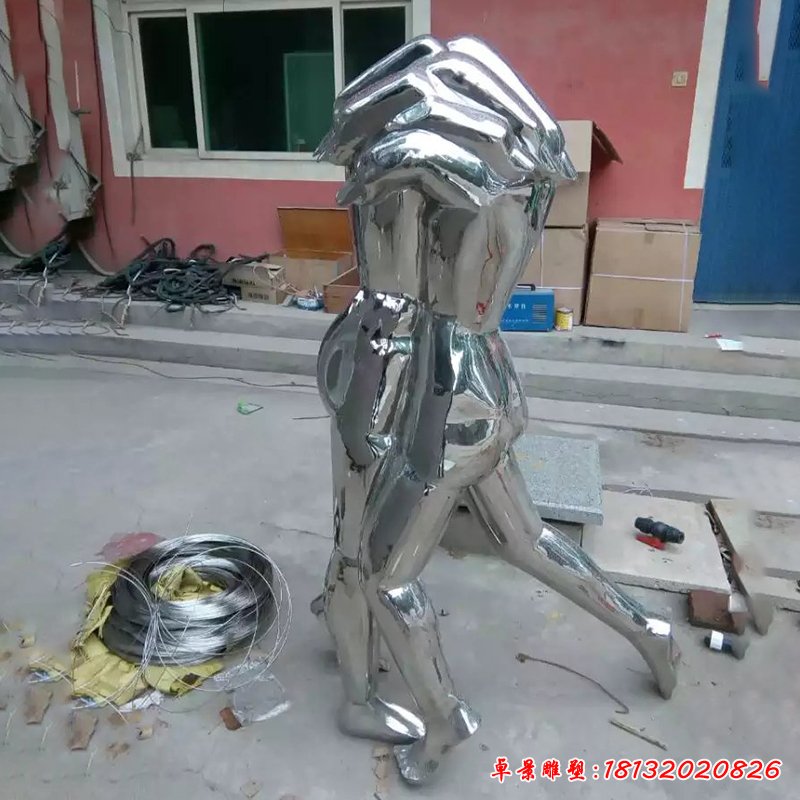 不锈钢两只手雕塑,不锈钢抽象雕塑 (1)