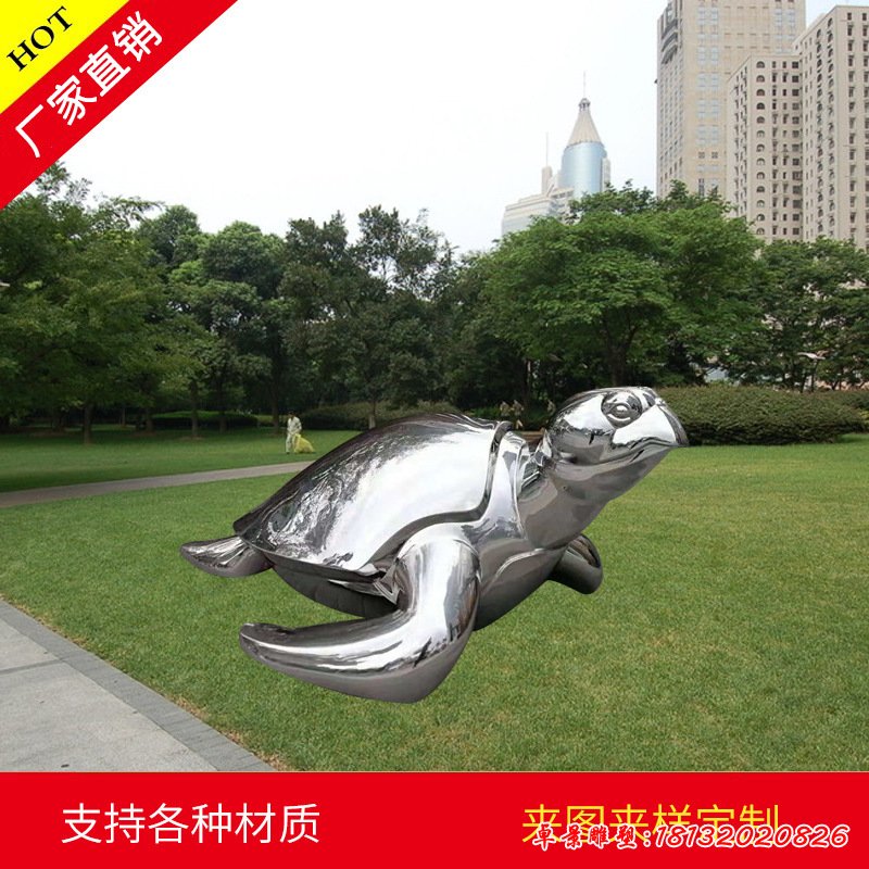 不锈钢公园乌龟动物雕塑