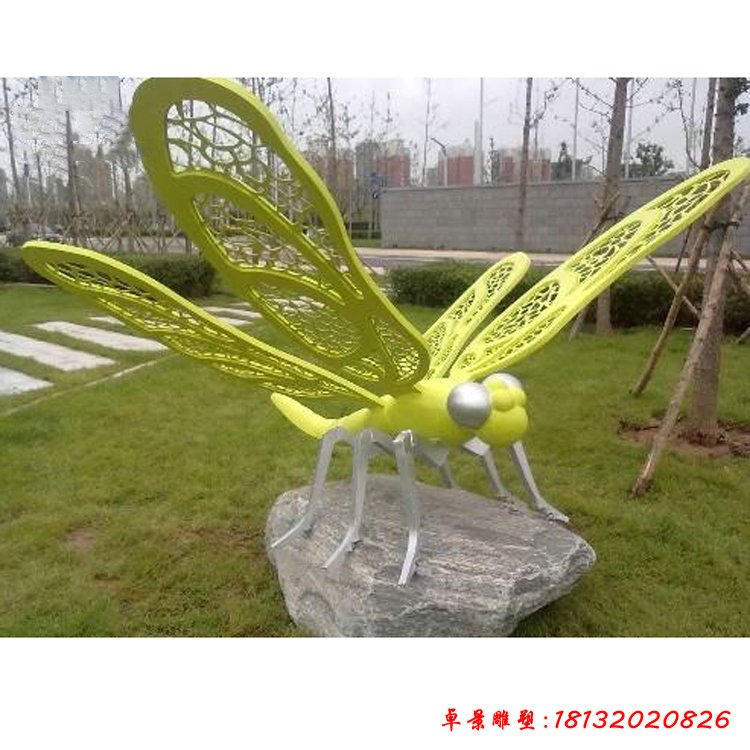 公园不锈钢蜻蜓雕塑 (6)