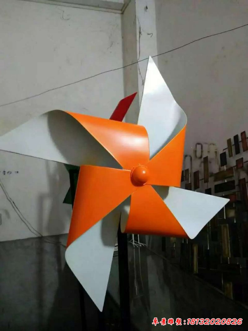 彩色不锈钢风车雕塑 (3)