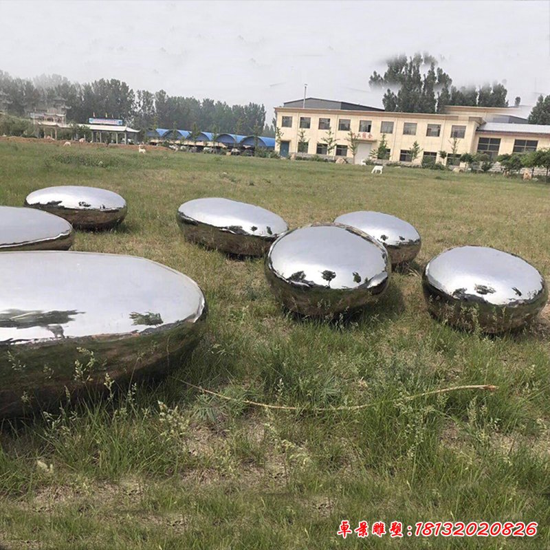 不锈钢水滴座椅雕塑,公园景观摆件