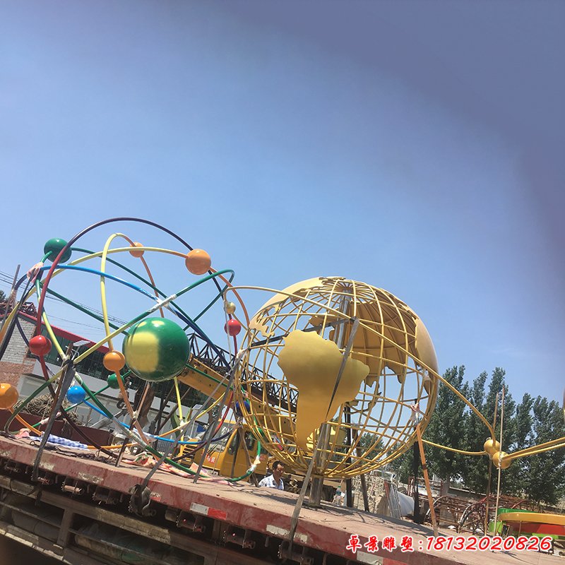 不锈钢星球雕塑,不锈钢校园雕塑 (1)