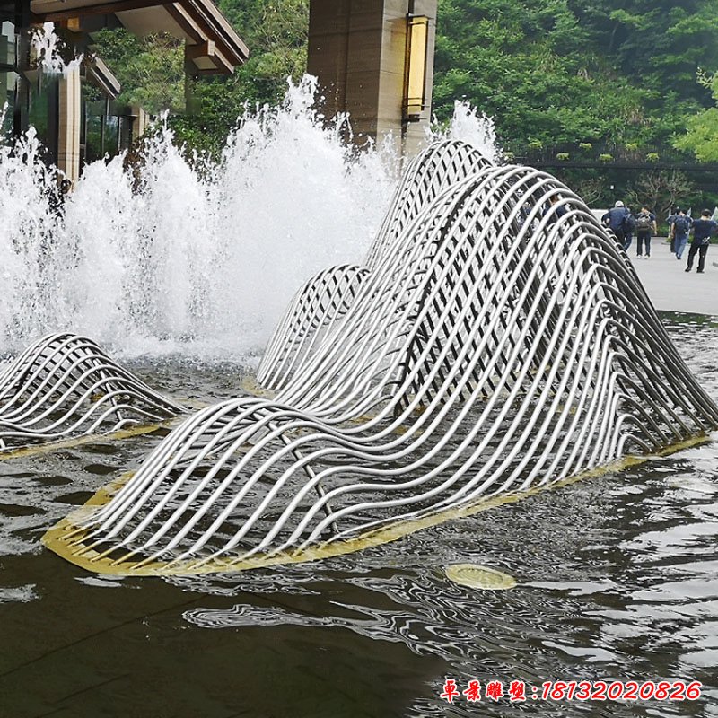 不锈钢景观假山雕塑